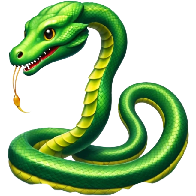 Sea Serpent – Long green snake-like monster rising from water emoji