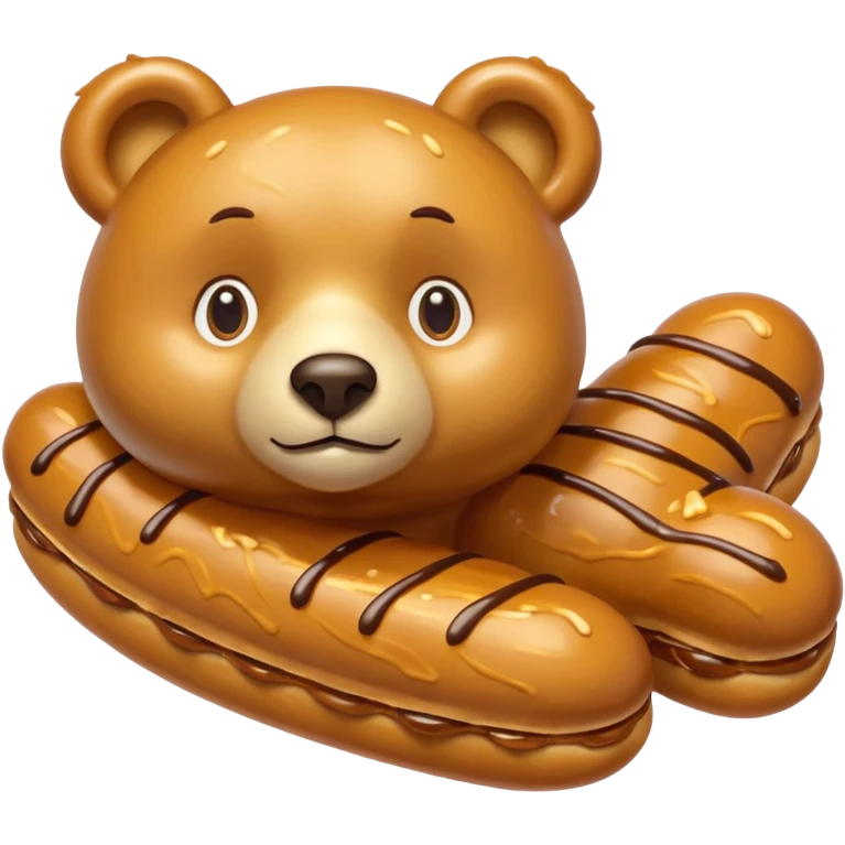 Butterscotch éclair like a bear emoji