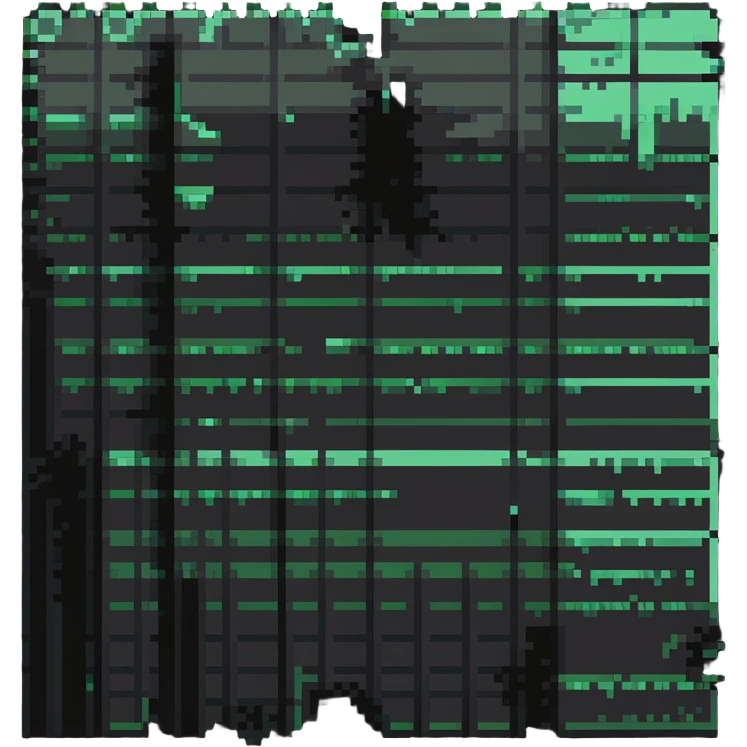 digital platform with glitch effect, broken pixels, distortion emoji