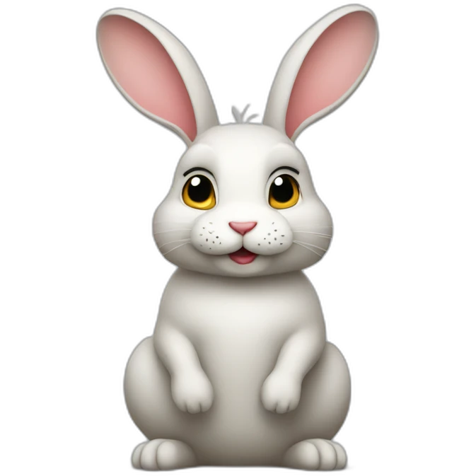 Rabbit saying why  emoji