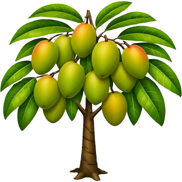 Mango tree, very less mangos, big and heavy leafs, more leafs. emoji