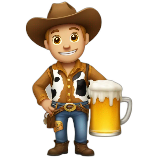 Cow-Boy with beer emoji