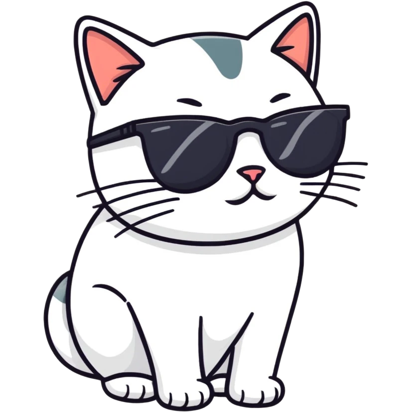 Cat with sunglasses emoji