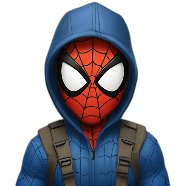 Spiderman con telaraña emoji