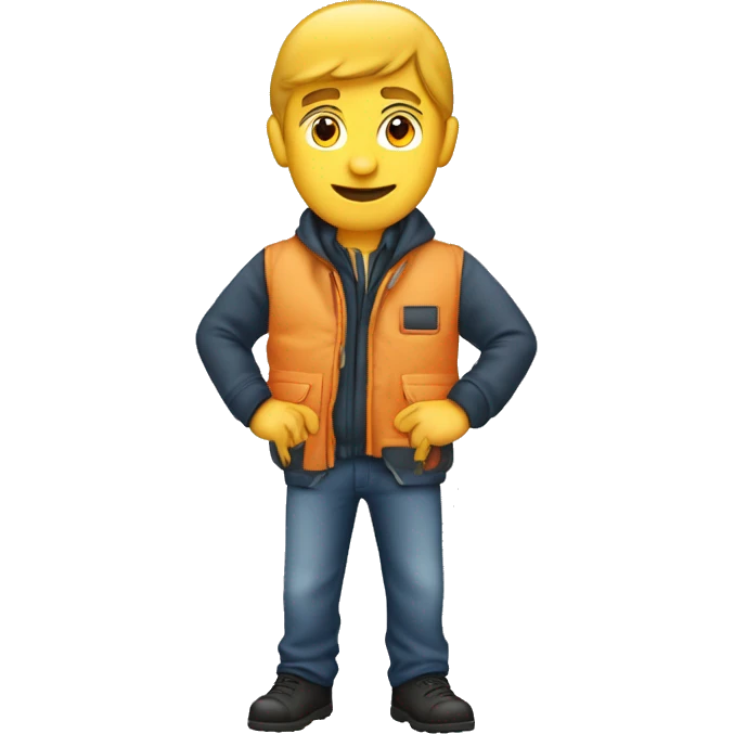homme responsable vetements decontractés air sérieux emoji