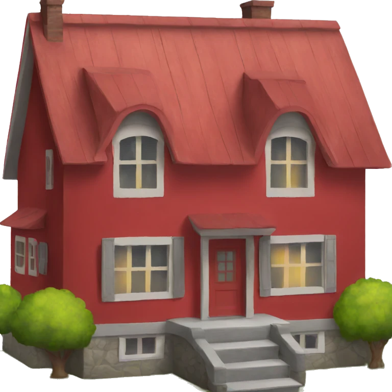 A red house emoji