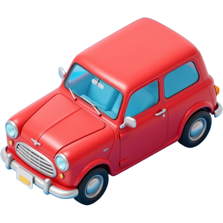 red and blue car being compared with some kind of choice being made emoji