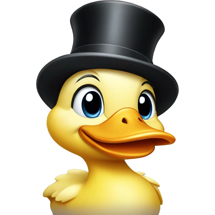 Duckling wearing top hat  emoji