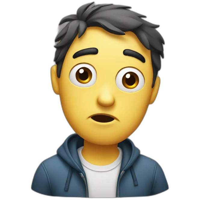 Confused drunk emoji