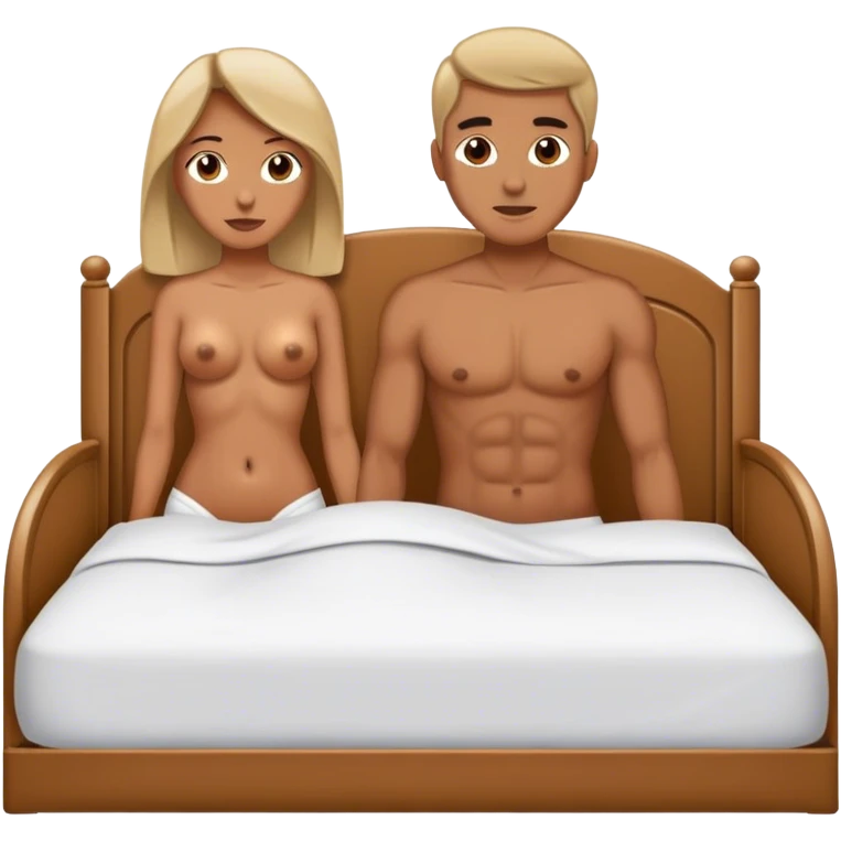 Homme qui s tiens derrière une femme dans un lit  emoji