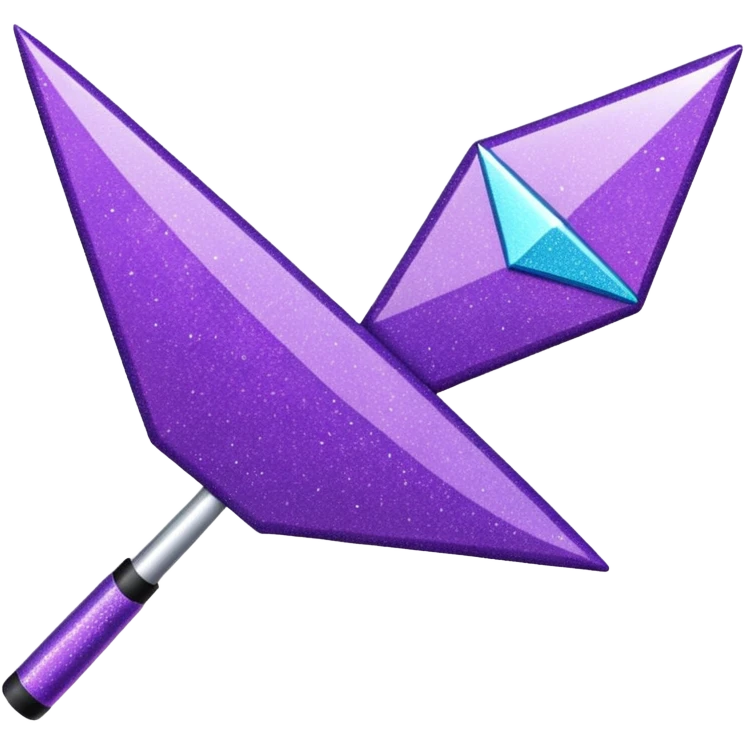 Glitter Roxo e Ciano Flecha emoji