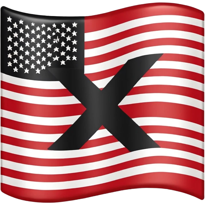 United States flag with a swastika symbol replacing the stars  emoji