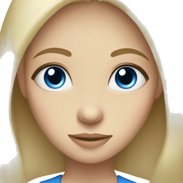 Mom blonde hair blue eyes daughter dark hair blue eyes emoji