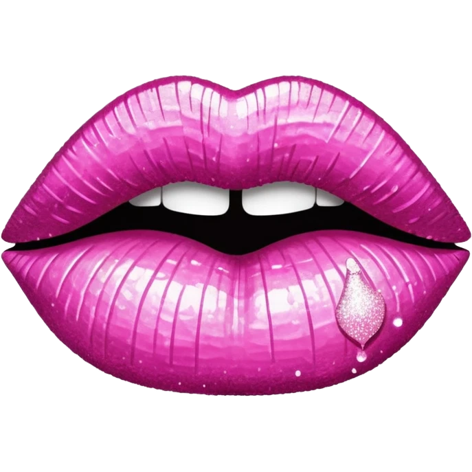 glitter pink mark of lipstick kiss emoji