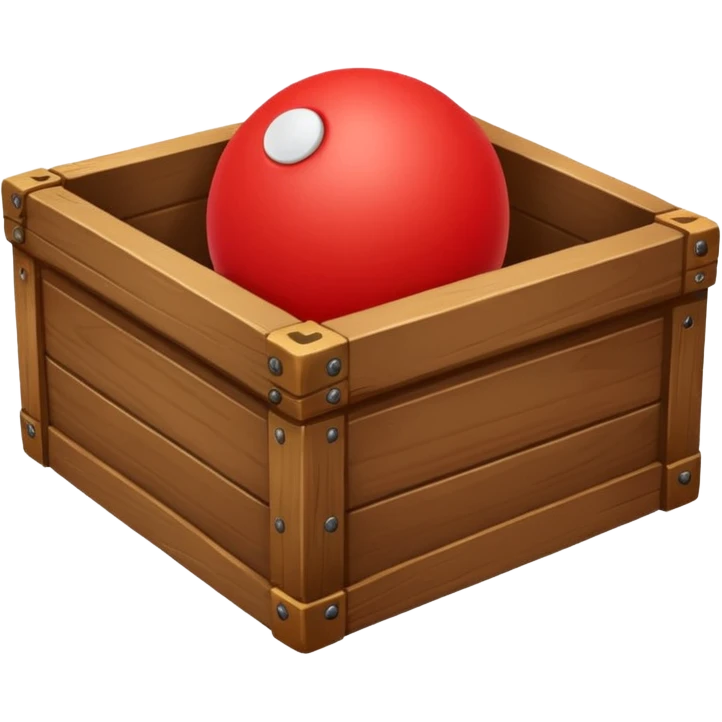 Ball on box emoji