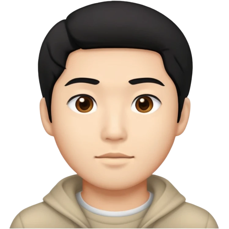 asian guy black hair emoji