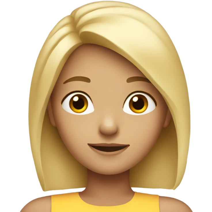 A girl with blond hair  emoji