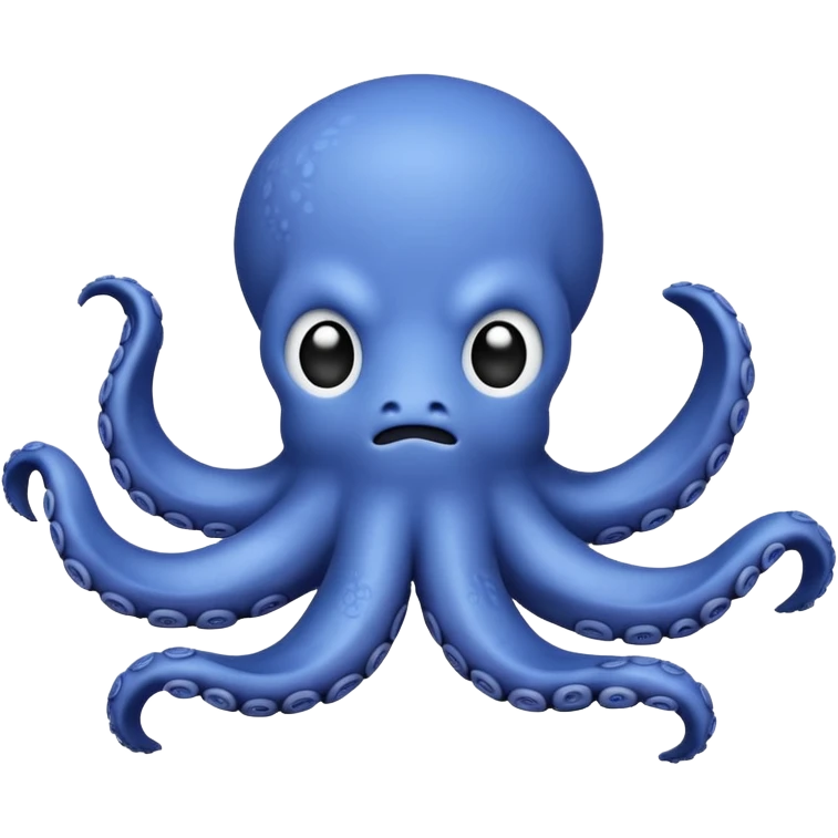 Octupus stuffed animal with big frown emoji
