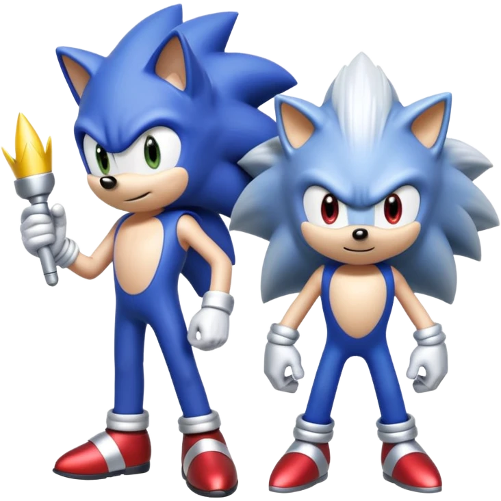 Sonic the hedgehog: Silver the hedgehog emoji
