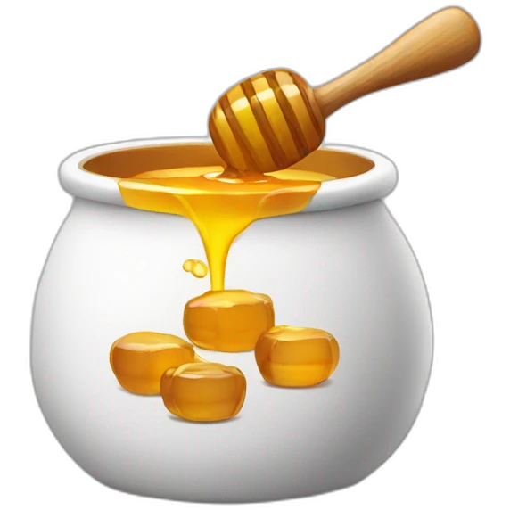 Honey pot with nuts logo  emoji