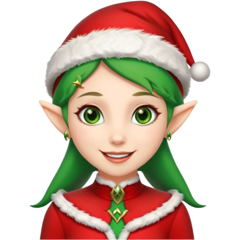 female santa elf emoji