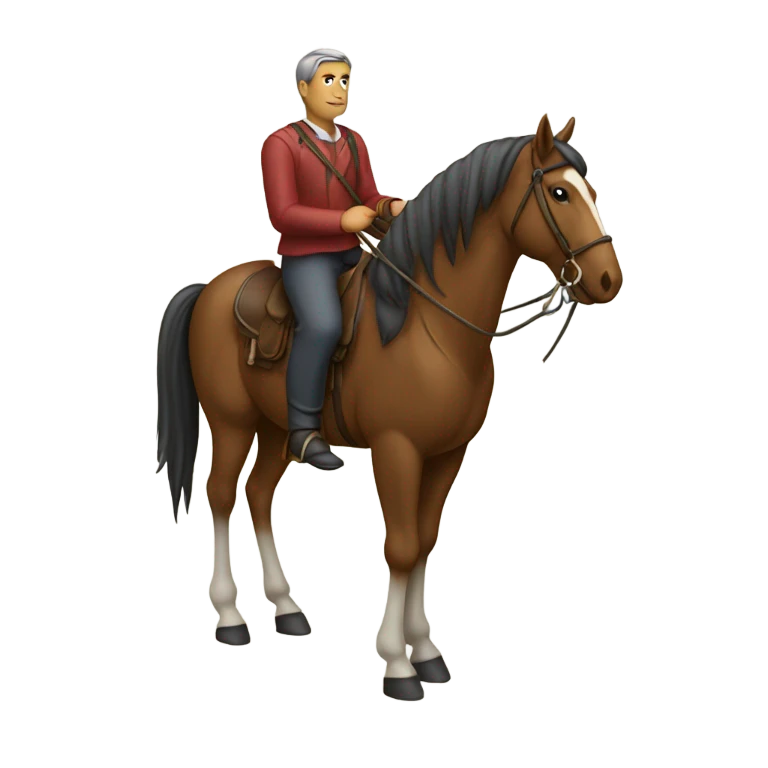 A man riding a horse  emoji