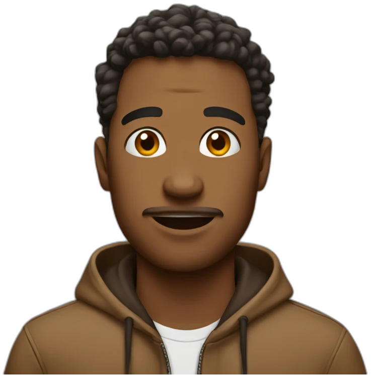 a guy brown in street emoji