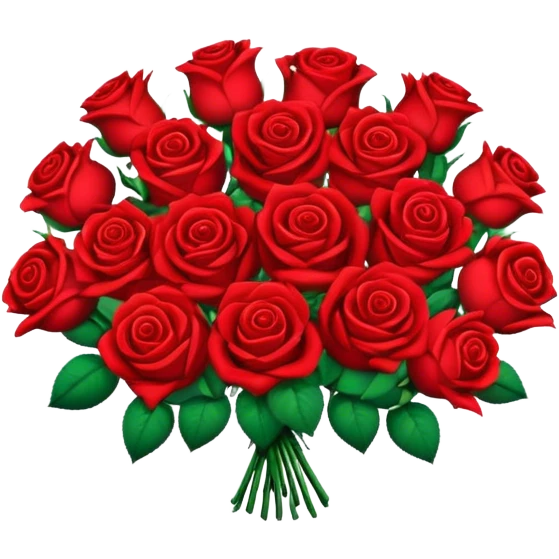 a thousand and one bouquets of scarlet roses emoji