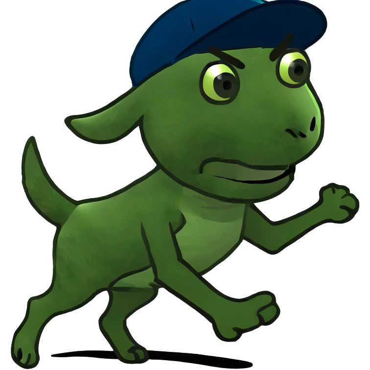 Black man running from dog  emoji