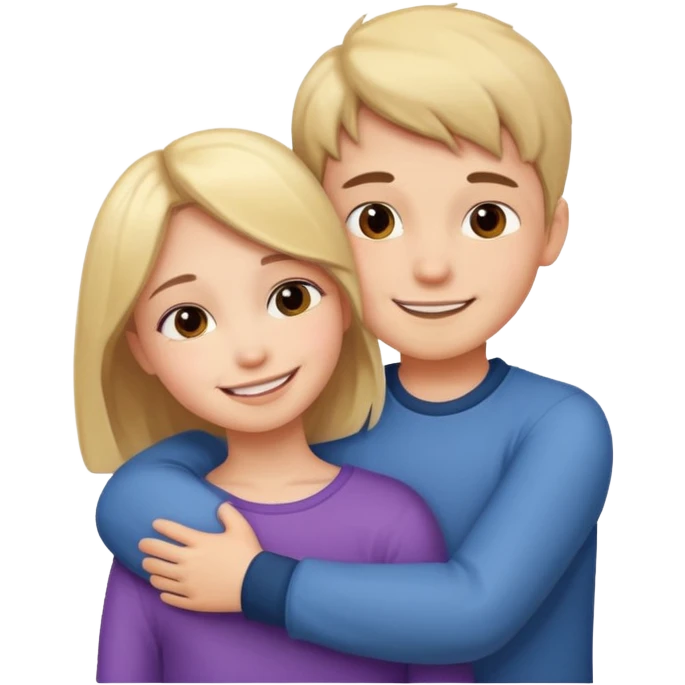 Boy and girl cuddling  emoji