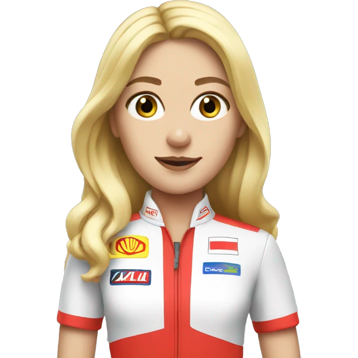 Formula one blonde girl emoji