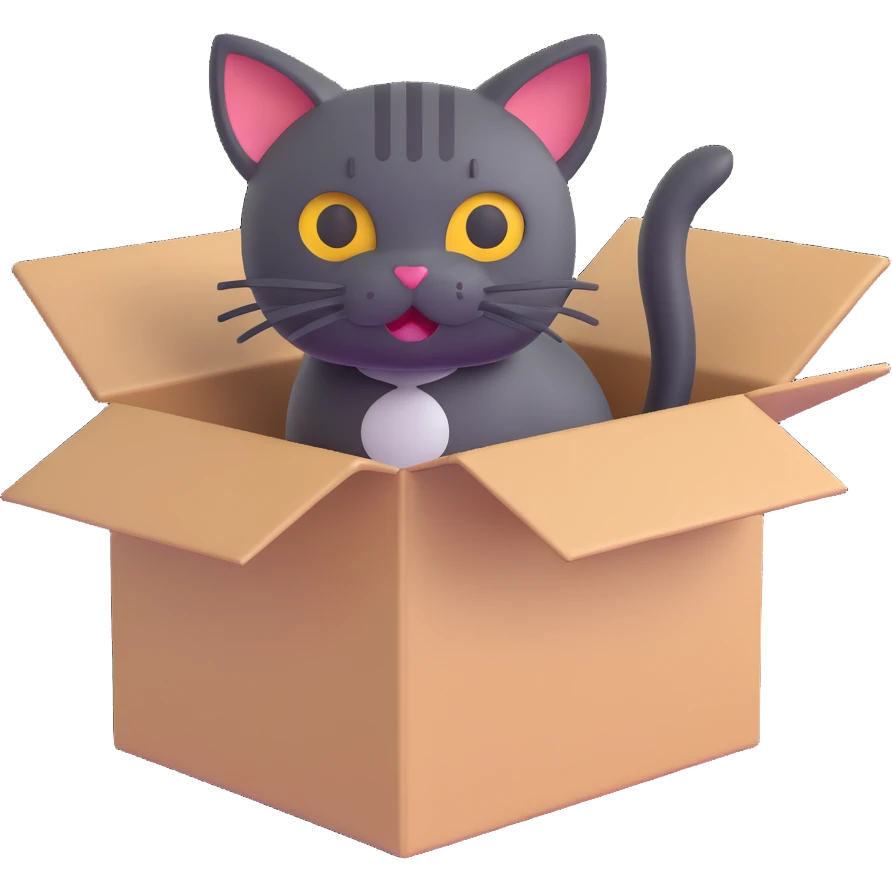 cat in a box emoji