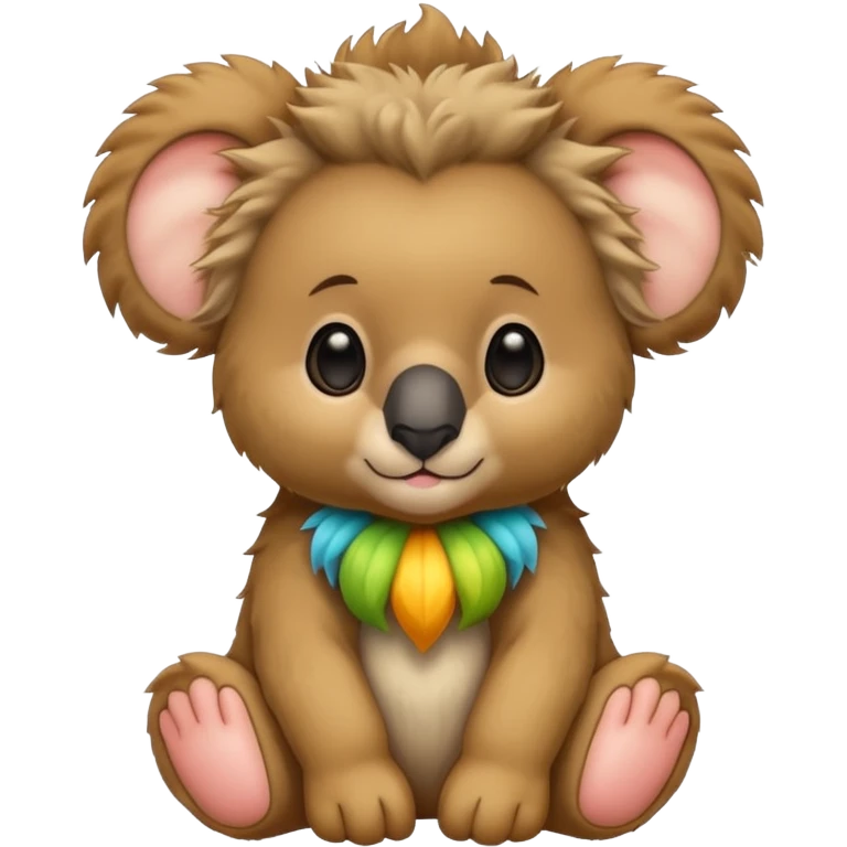 a lions hair on a Baby koala bear  emoji