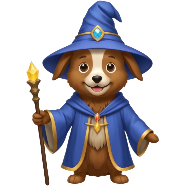 Dog wizard emoji