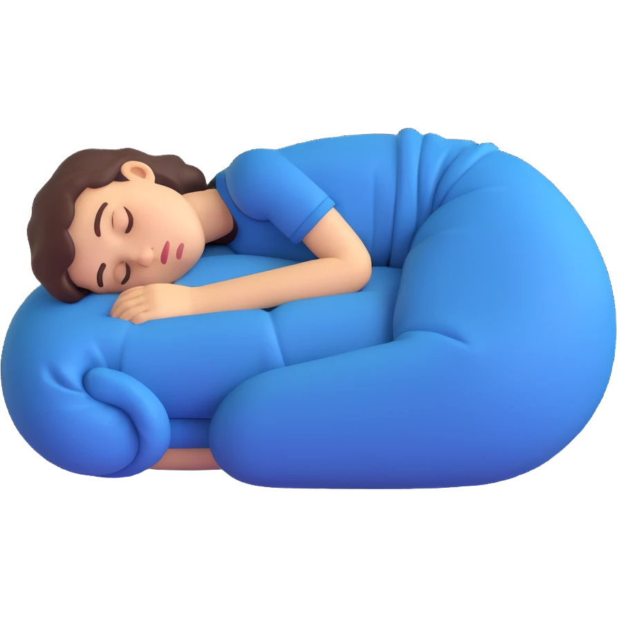 person curled up sleeping emoji