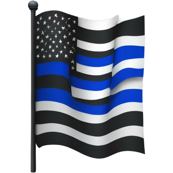 Police blue line flag emoji