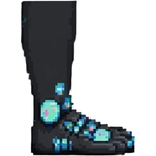 Pixel art leg and foot emoji