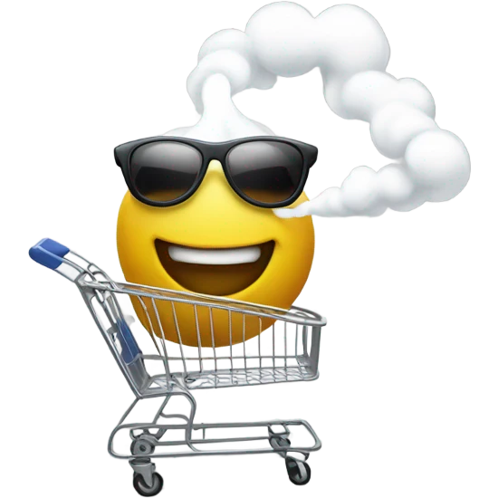 emoji smoking cart emoji