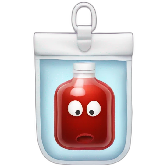 blood in a soft medical bag emoji