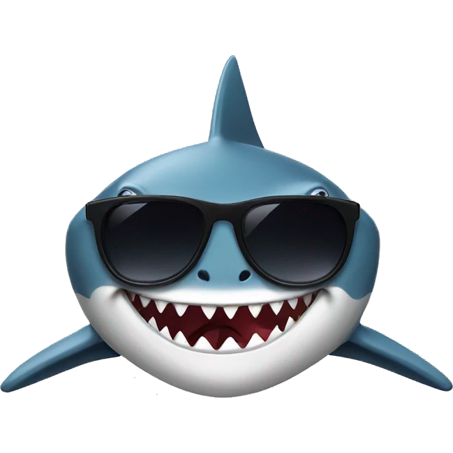 Shark with a sunglasses emoji