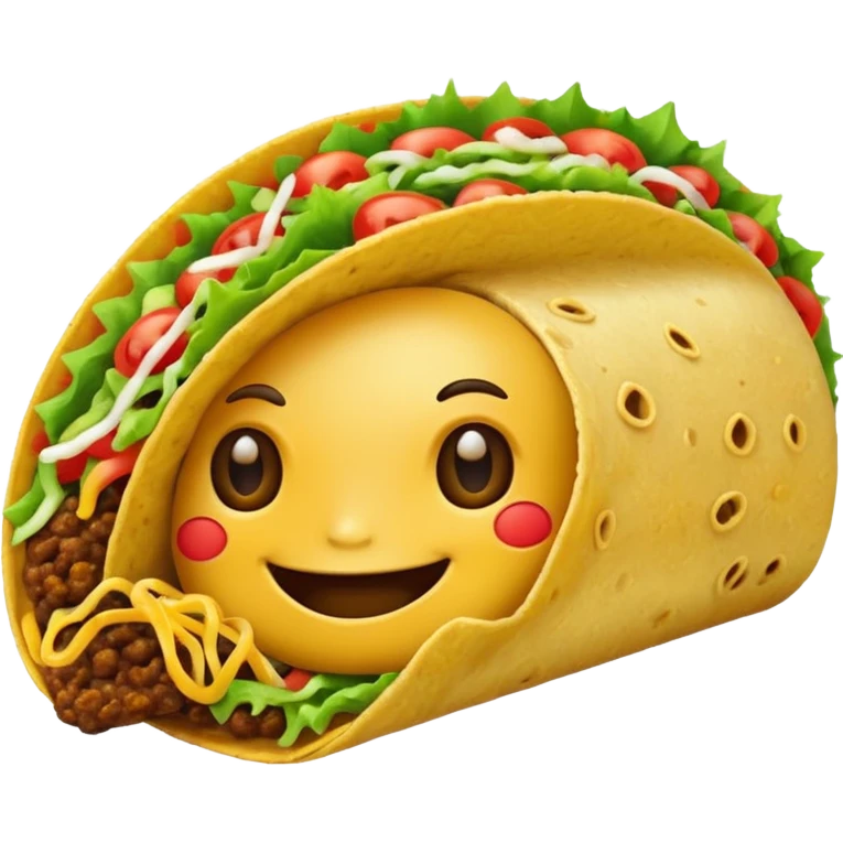 Smiling taco emoji
