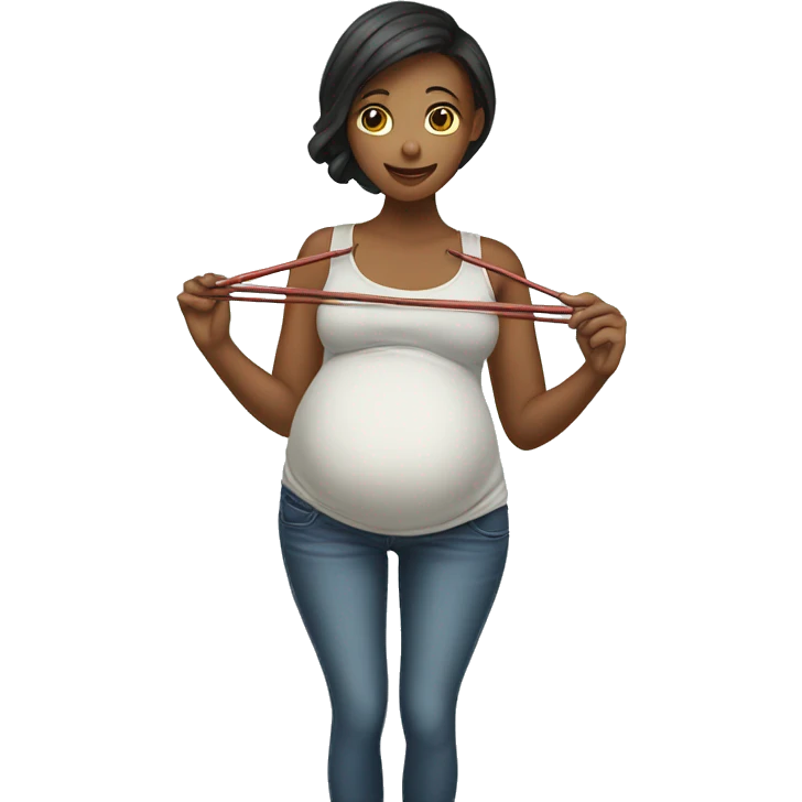 Pregnant women holding a hanger emoji