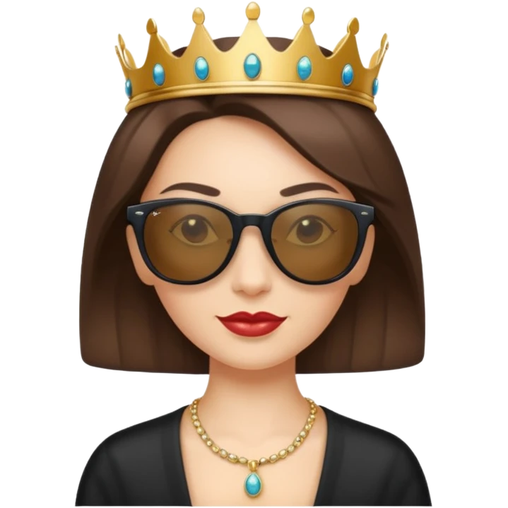 A queen who is a graphic designer and wears Ray-Ban Sunglasses  emoji