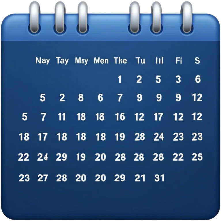 dark blue 
calendar emoji
