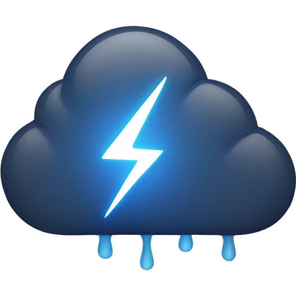 rain and lightning emoji