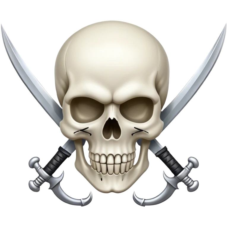 skull with scimitars crossed behind it  emoji