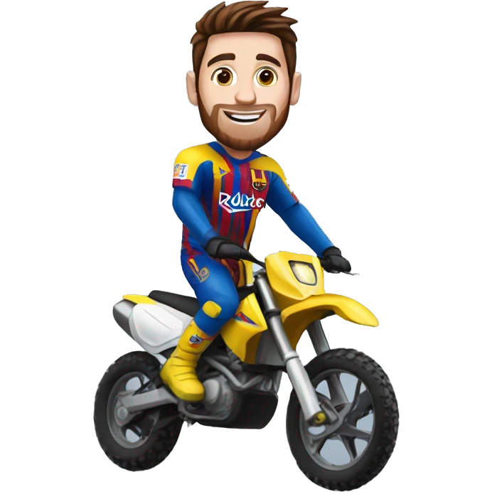 Messi sur un moto cross  emoji