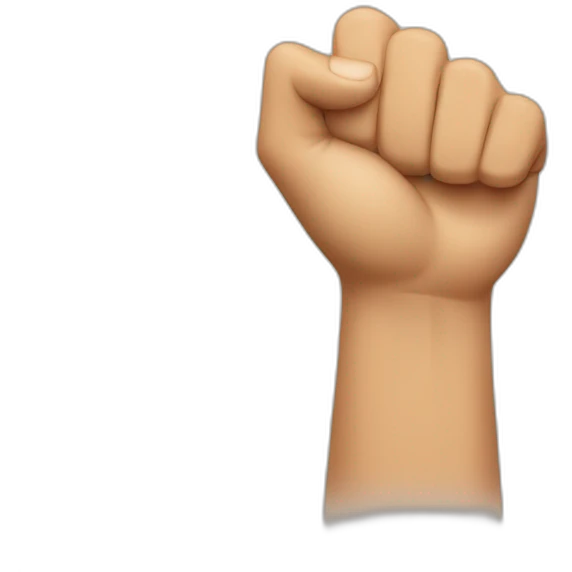 Straight emoji showing hands in fist emoji