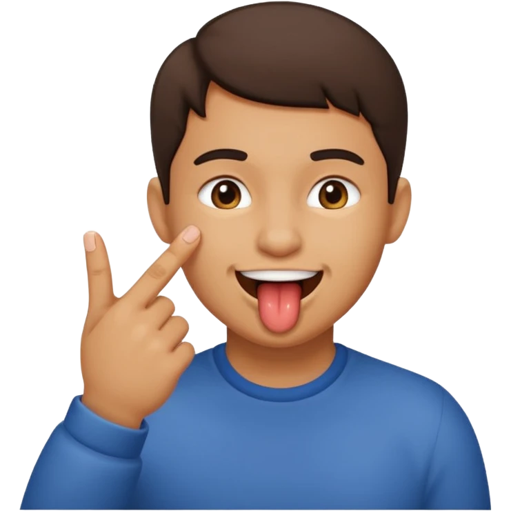 Emoji mordiendose el dedo en forma coqueta  emoji