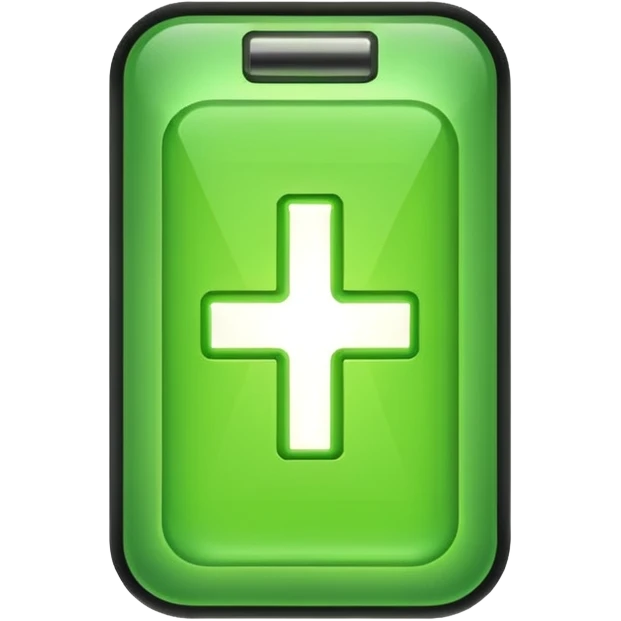 iOS green battery symbol icon  emoji
